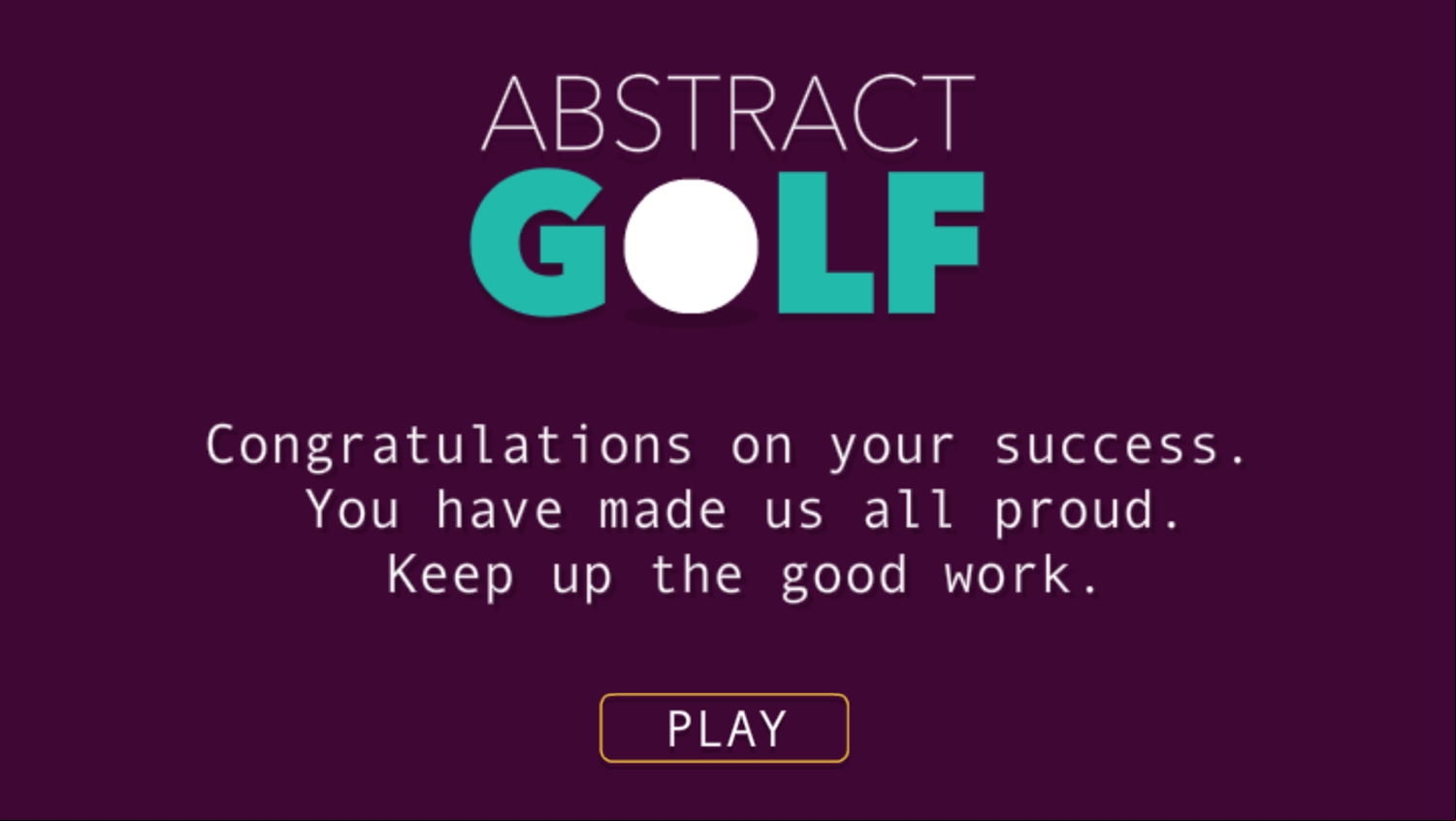 Abstract Golf Game Beat Screen Screenshot.