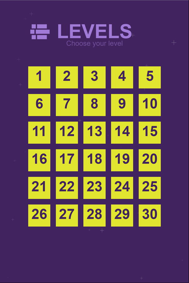 Ballio Game Level Select Screen Screenshot.
