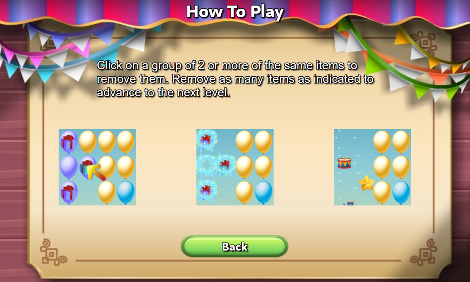 Balloon Pop Game How To Play Screenshot.