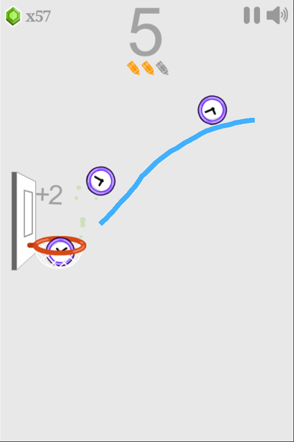 Basketball Line Game Three Clocks Screenshot.