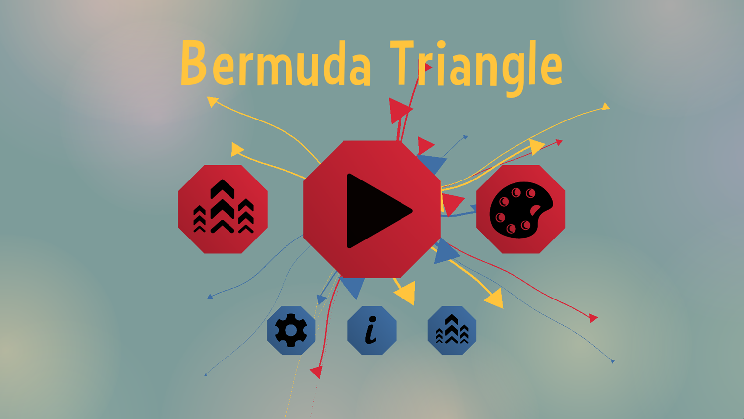 Bermuda Triangle Game Welcome Screen Screenshot.