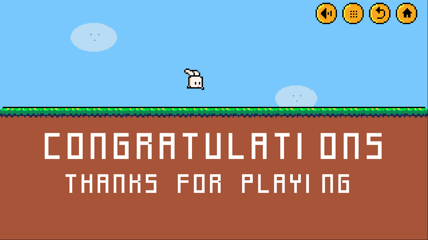 Bouncing Bunny Game Beat Screenshot.