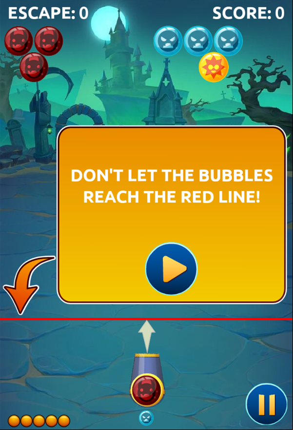 Bubble Shooter Game Play Tips Screenshot.