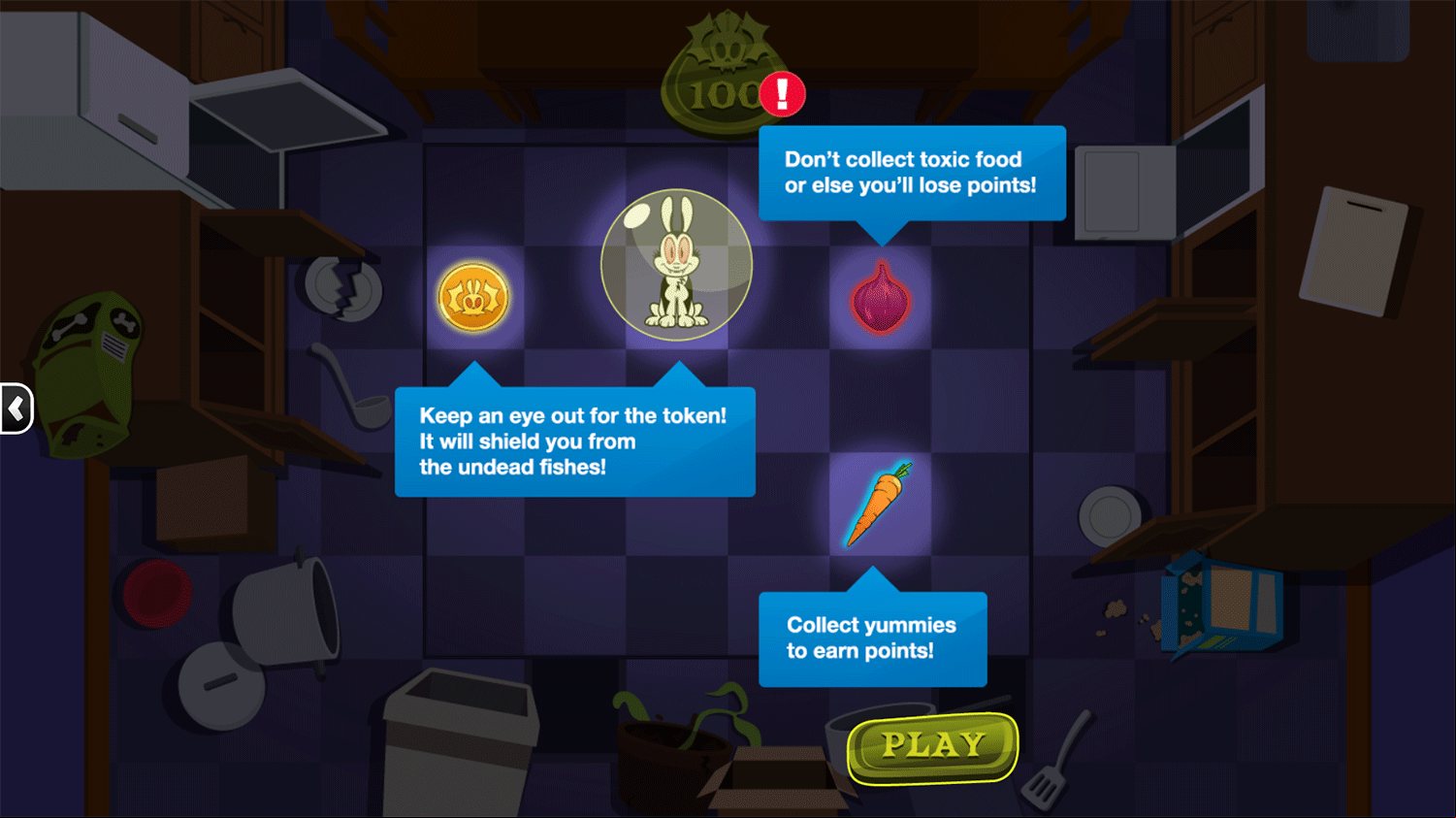 Bunnicula Harmonica Hopper Game Instructions Screenshot.
