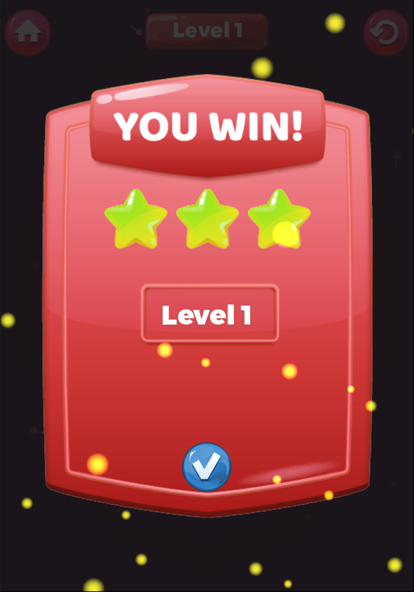 Candy Escape Game Level Complete Screenshot.