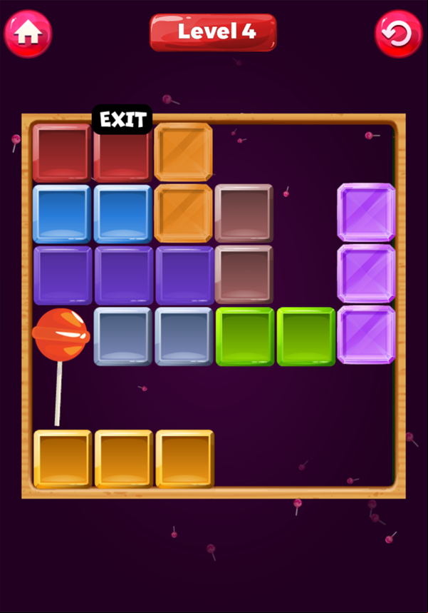 Candy Escape Game Level Progress Screenshot.