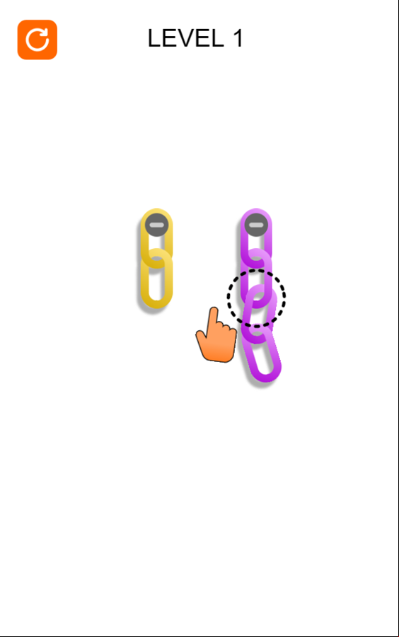 Chain Color Sort Game Level Play Screenshot.