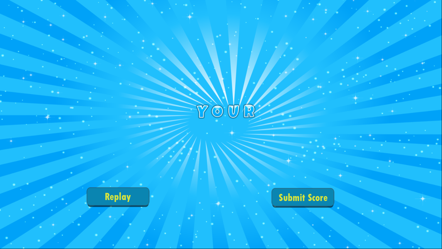 Chhota Bheem and Crazy Sharks Game Over Screenshot.