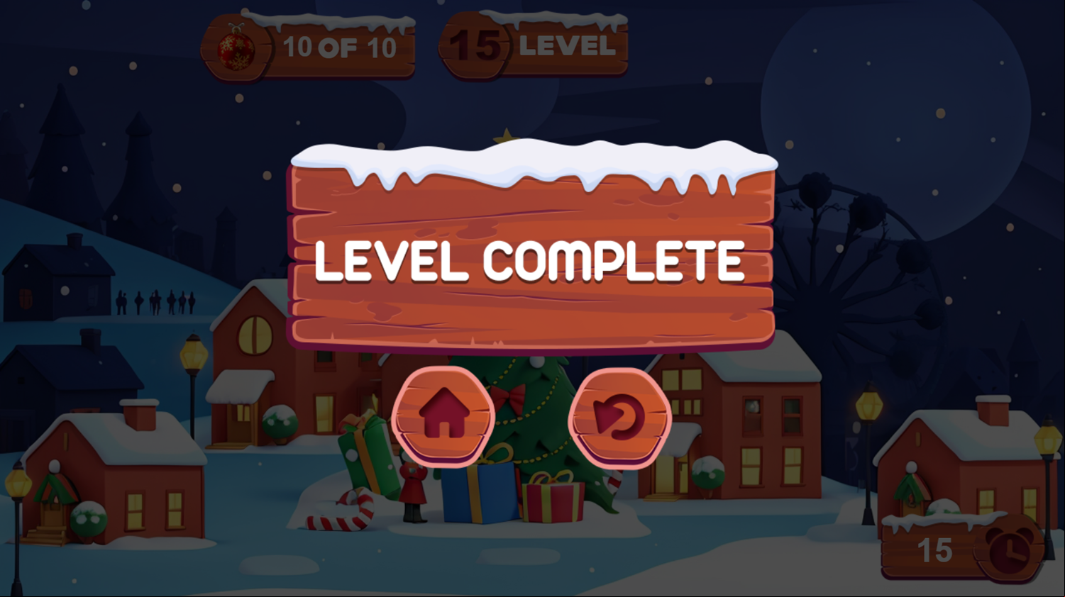 Christmas Hidden Bauble Game Beat Screen Screenshot.