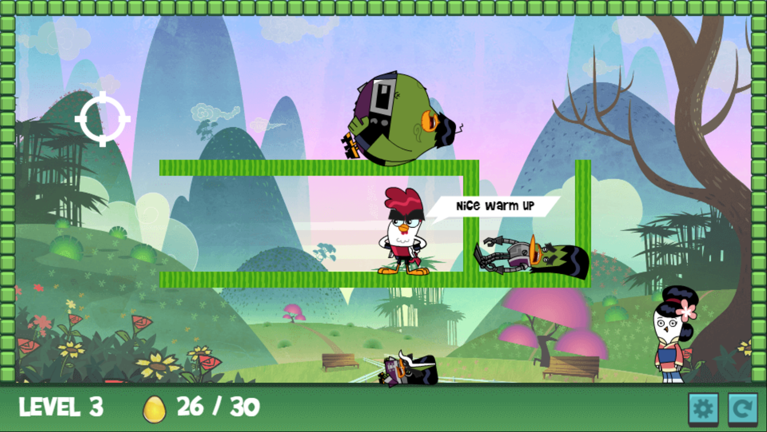 Chuck Chicken the Magic Egg Game Level Beat Screenshot.