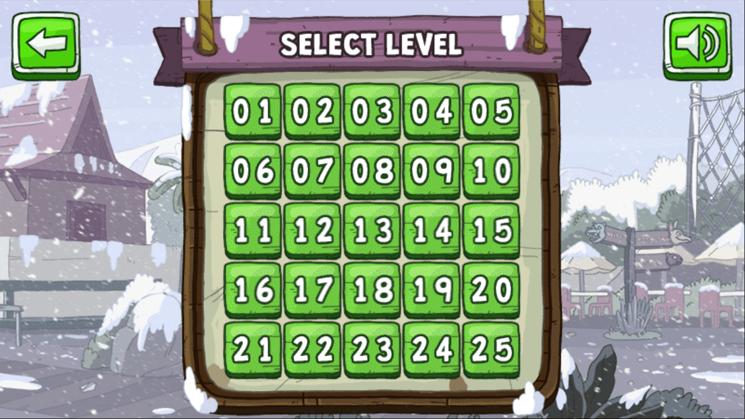 Clarence Zookeeper Caper Game Level Select Complete Screenshot.