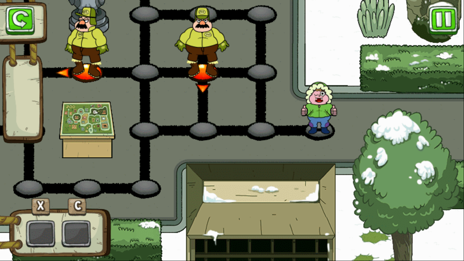 Clarence Zookeeper Caper Game Reach End Screenshot.
