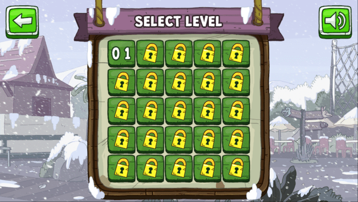 Clarence Zookeeper Caper Game Select Level Screenshot.