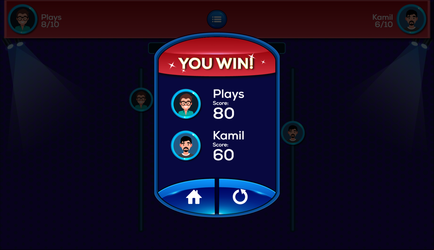 Clash of Trivia Game Won Screenshot.
