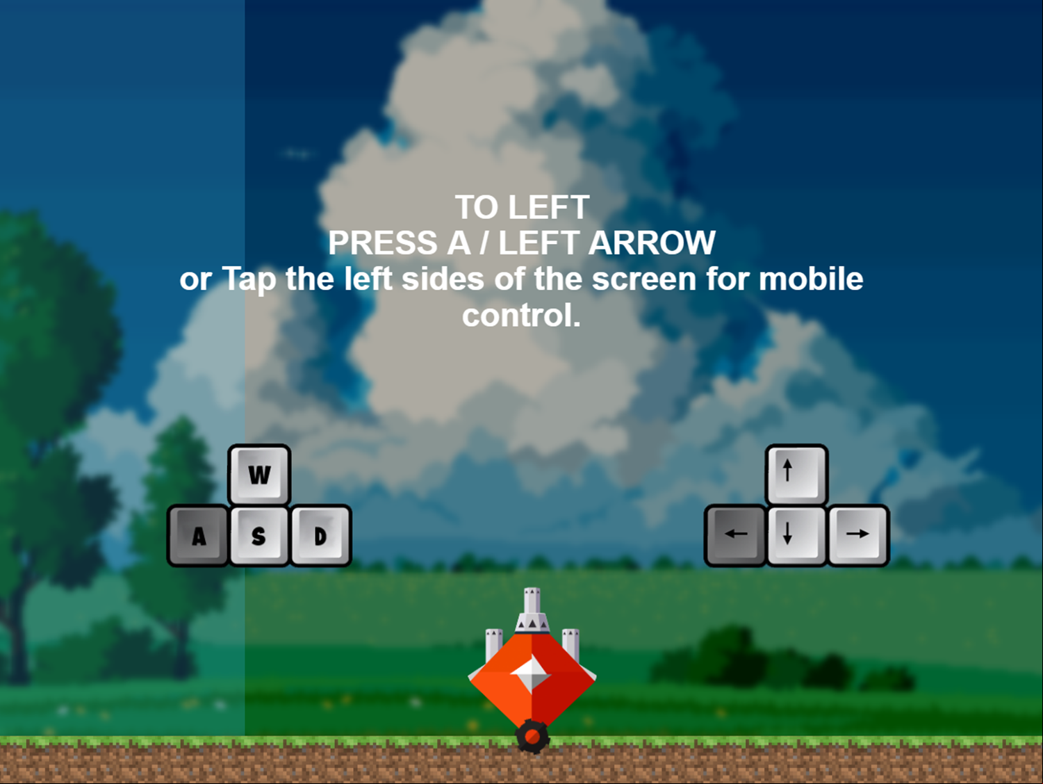 Color Ball Blast Game Move Left Instructions Screen Screenshot.
