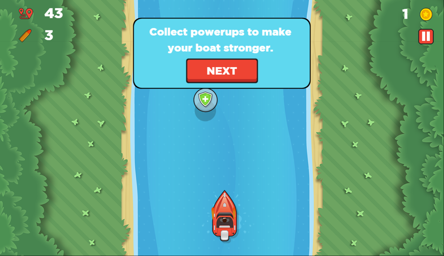 Commando Boat Game Tips Screenshot.
