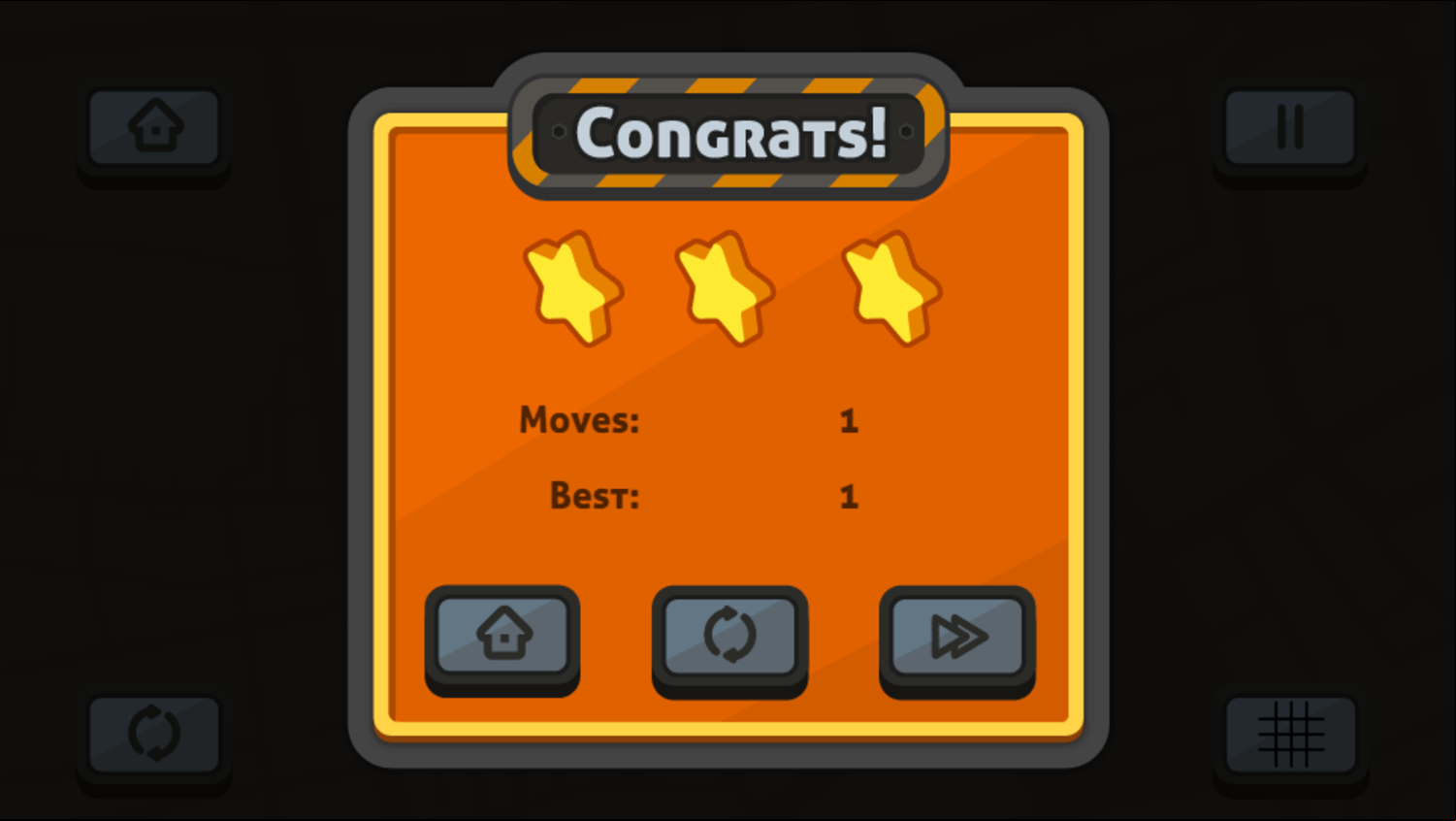 Connect The Roads Game Level Complete Screenshot.