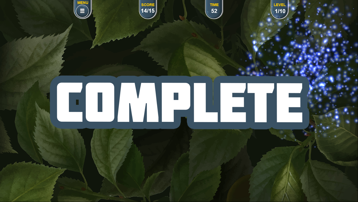 Cosmic Rotation Puzzle Game Level Complete Screenshot.