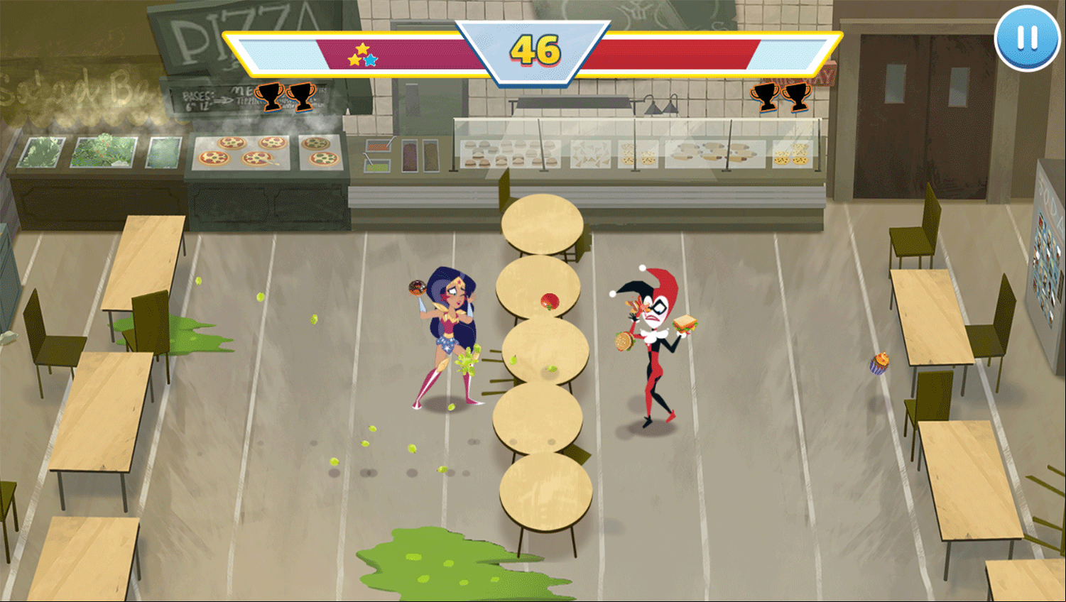DC Super Hero Girls Food Fight Game Screenshot.