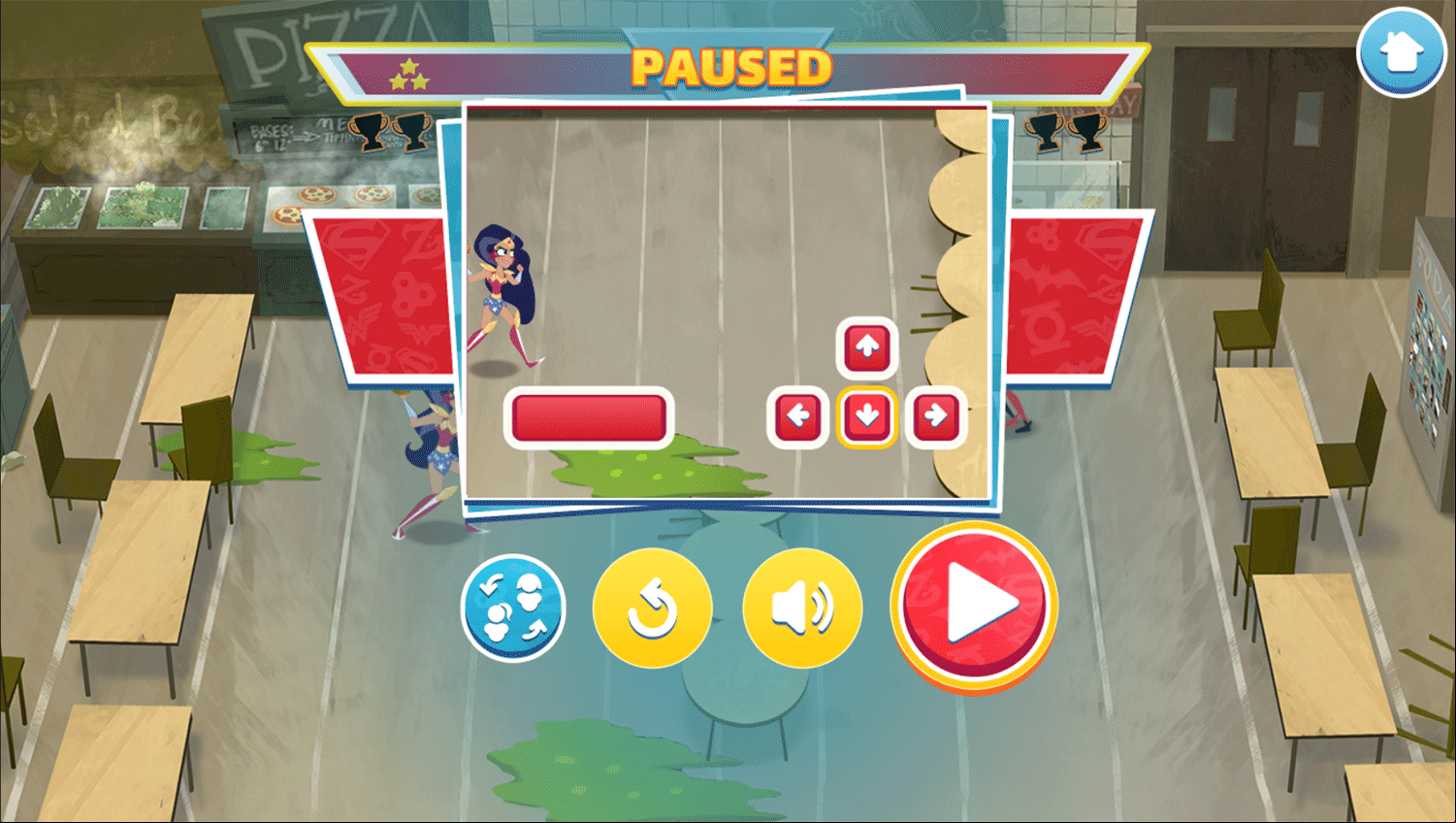 DC Super Hero Girls Food Fight How To Play Screenshot.