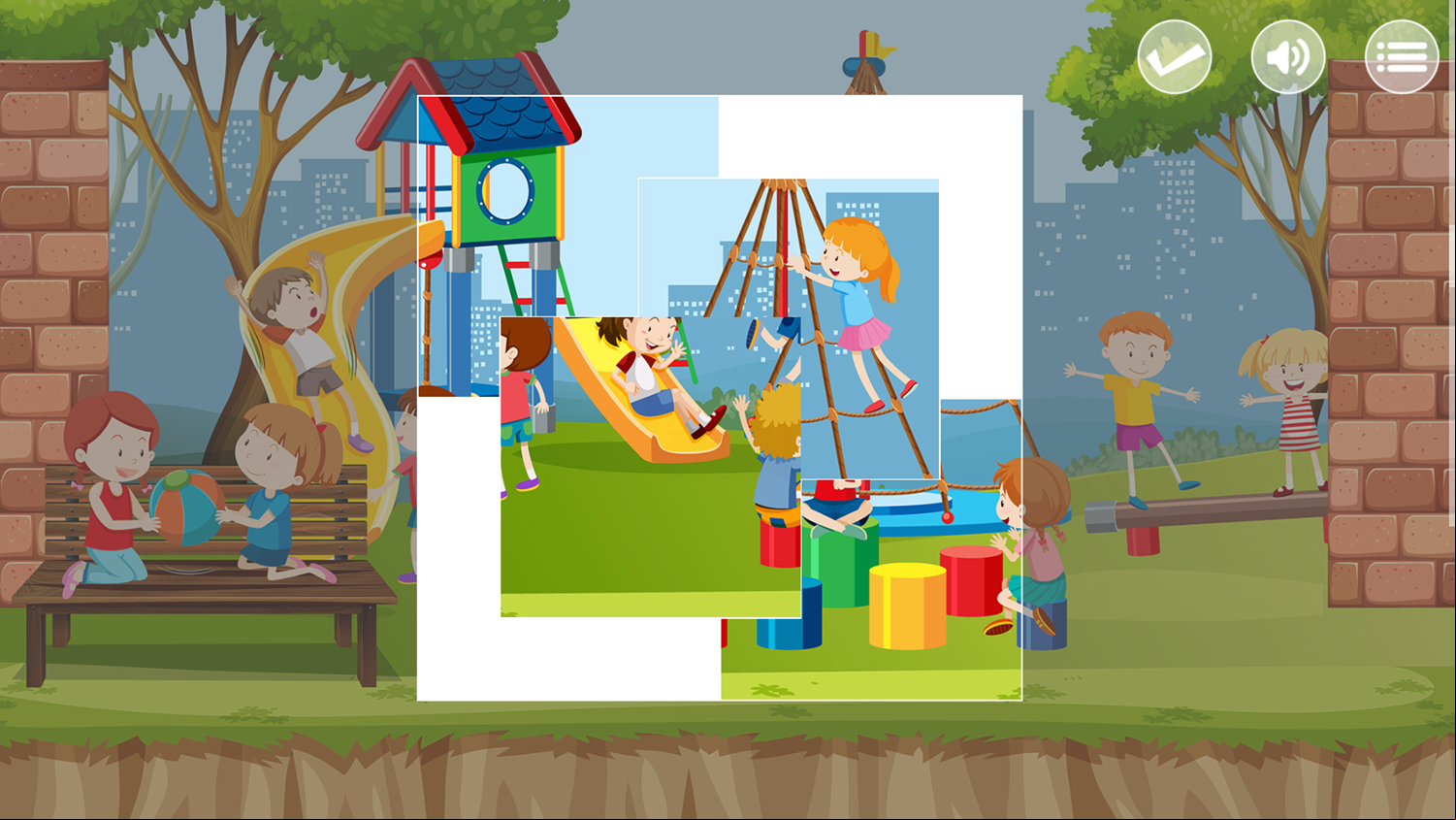 Drag Puzzle Game Level Play Screenshot.