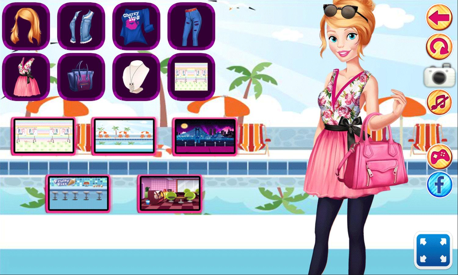 Dress Night Dress Up Game Fully Dressed Model Screenshot.