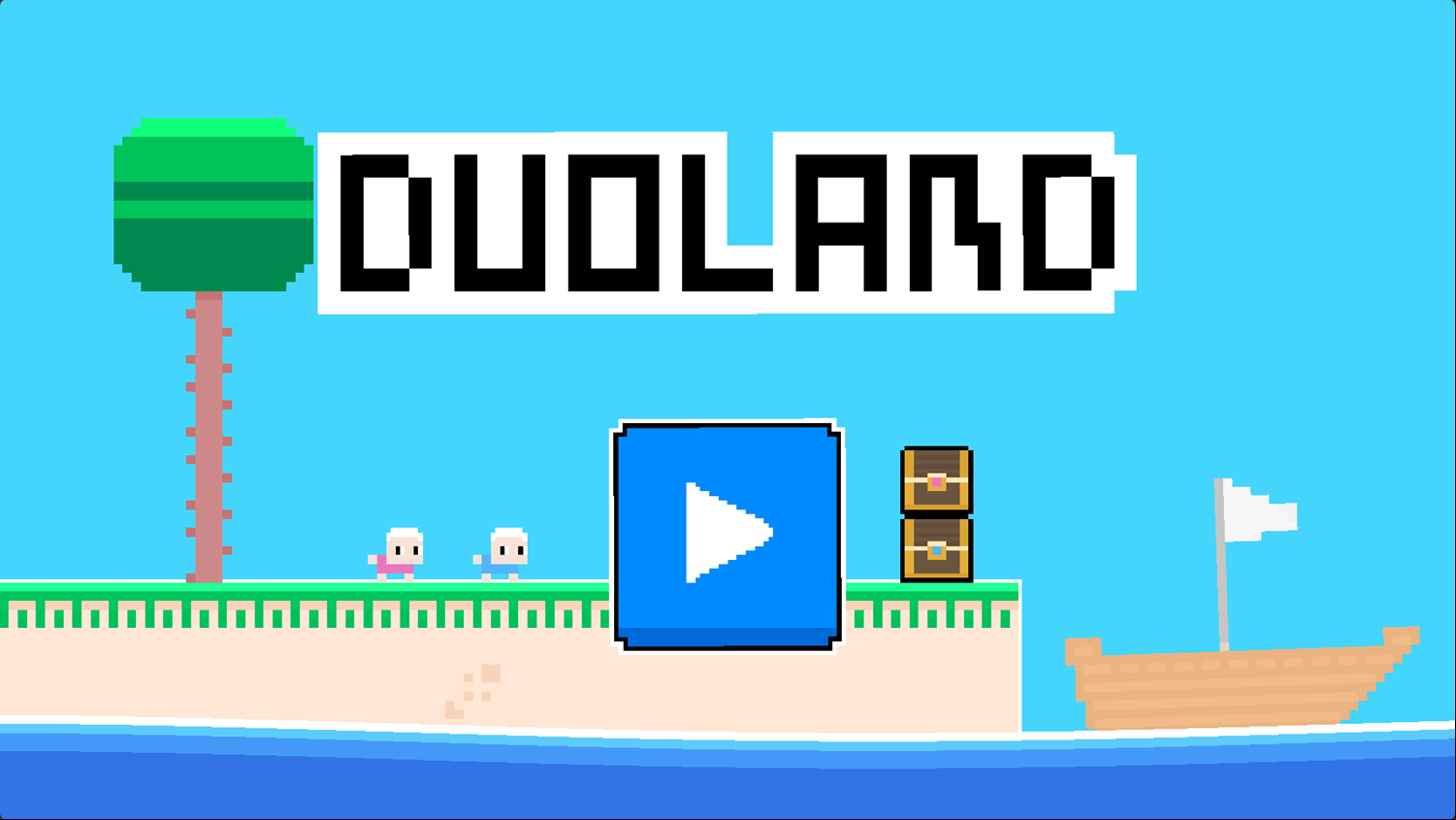 Duoland Game Welcome Screen Screenshot.