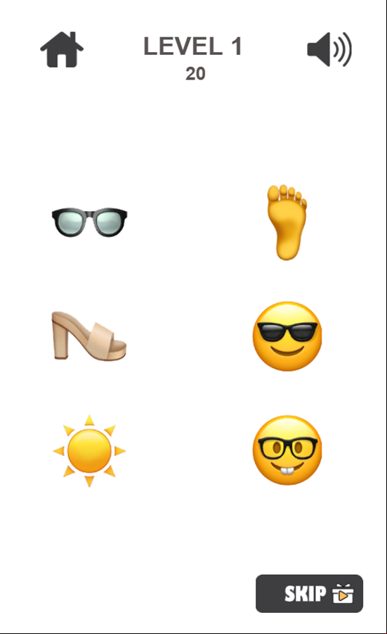 Emoji Puzzle Game Level Start Screenshot.