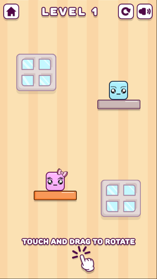Falling Lovers Game Instructions Screen Screenshot.
