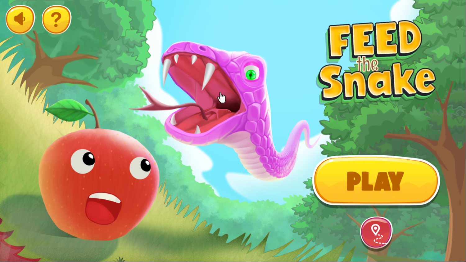 Feed The Snake Game Welcome Screen Screenshot.
