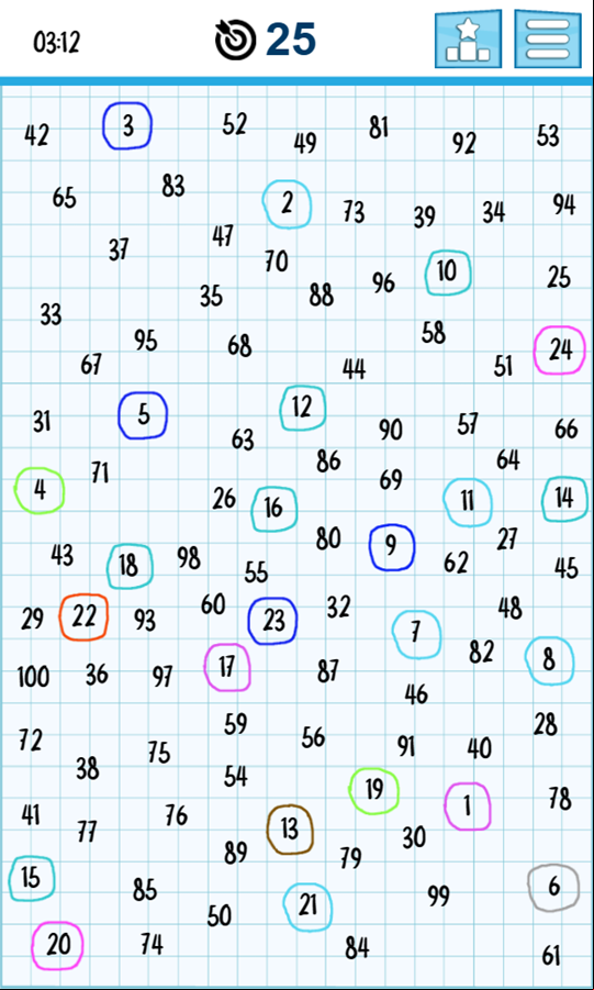 Find The Numbers Game Play Screenshot.