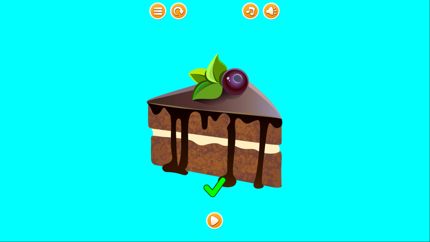 Food Circle Game Level Complete Screenshot.