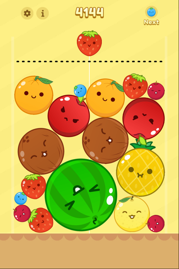 Fruit Merge Gameplay Screenshot.