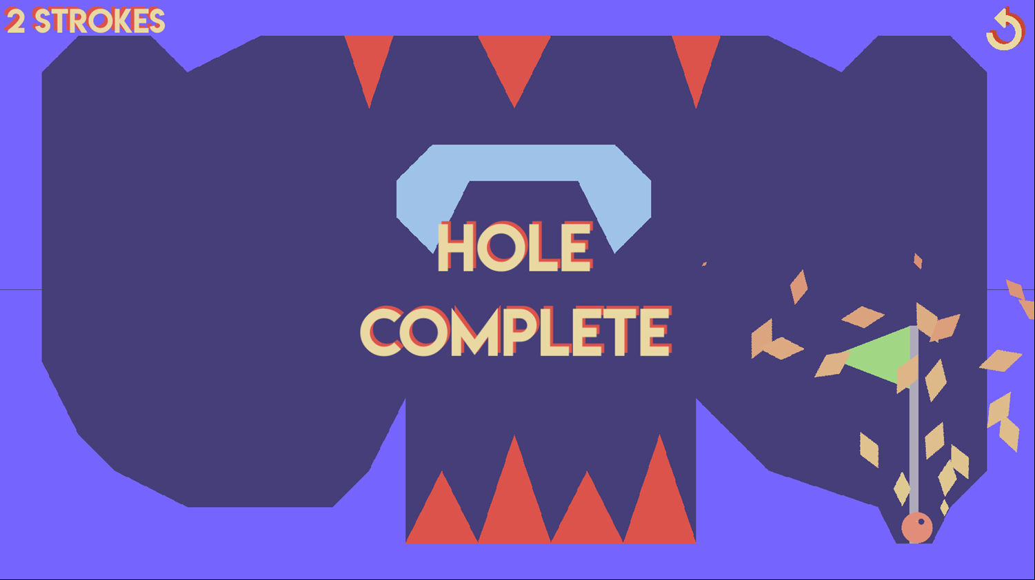 Gravity Golf Game Final Level Screenshot.