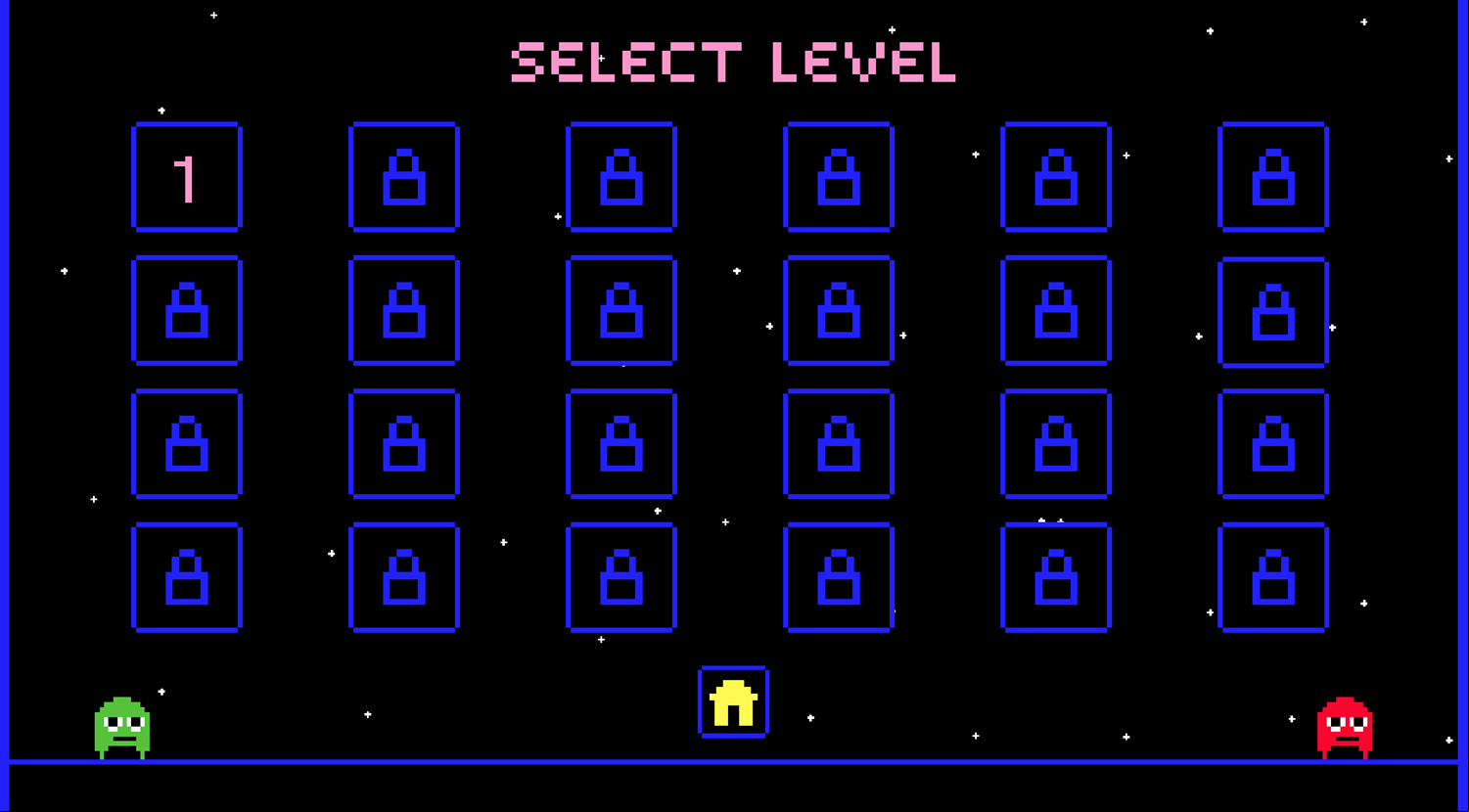 Green vs Red Game Select Level Screenshot.