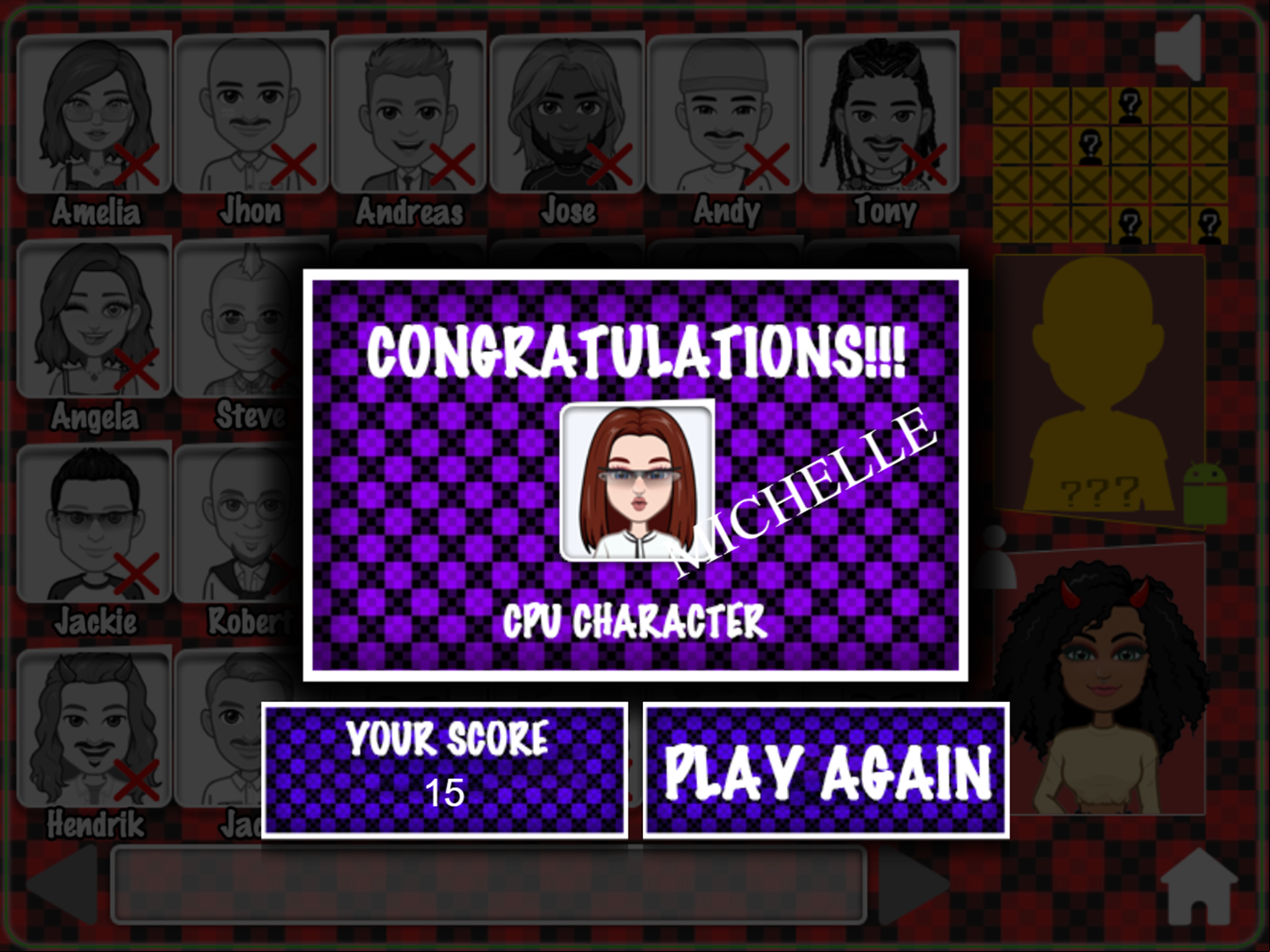 Guess Who It Is Game You Win Screenshot.