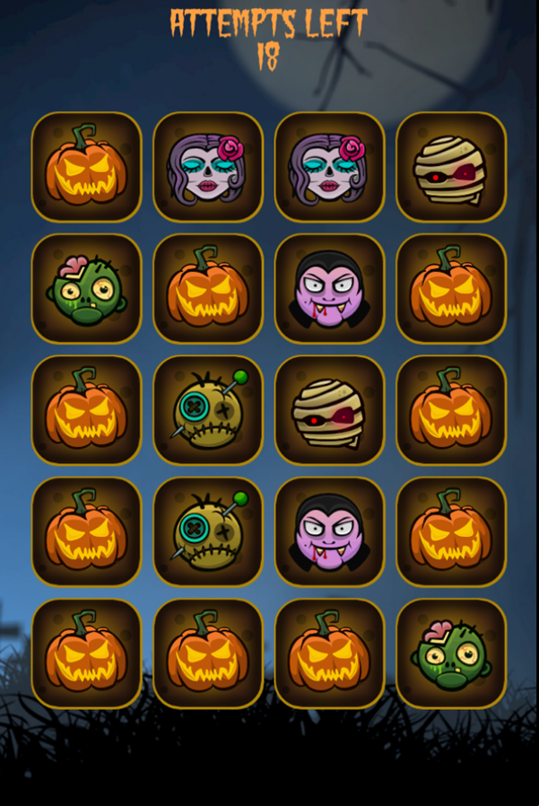 Halloween Night Game Play Screenshot.