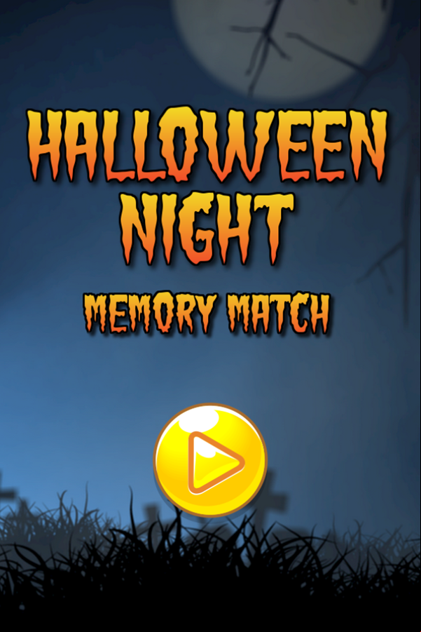 Halloween Night Game Welcome Screen Screenshot.