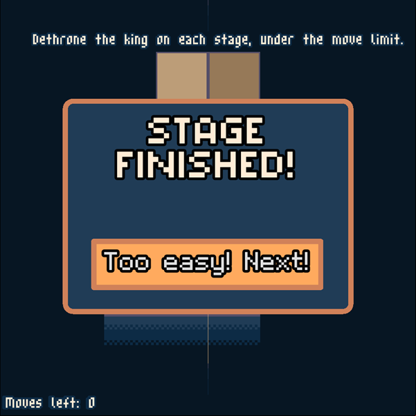 Horse Knight Game Stage Finished Screen Screenshot.