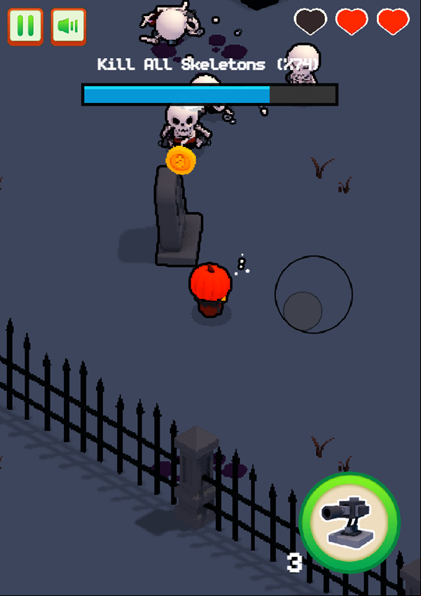 Jack'o Gunner Game Play Screenshot.
