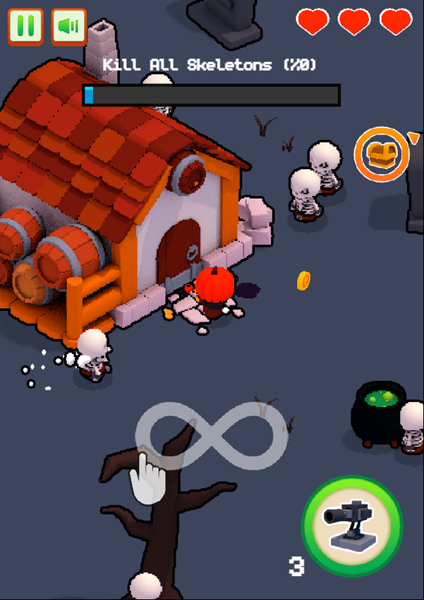Jack'o Gunner Game How To Play Screenshot.