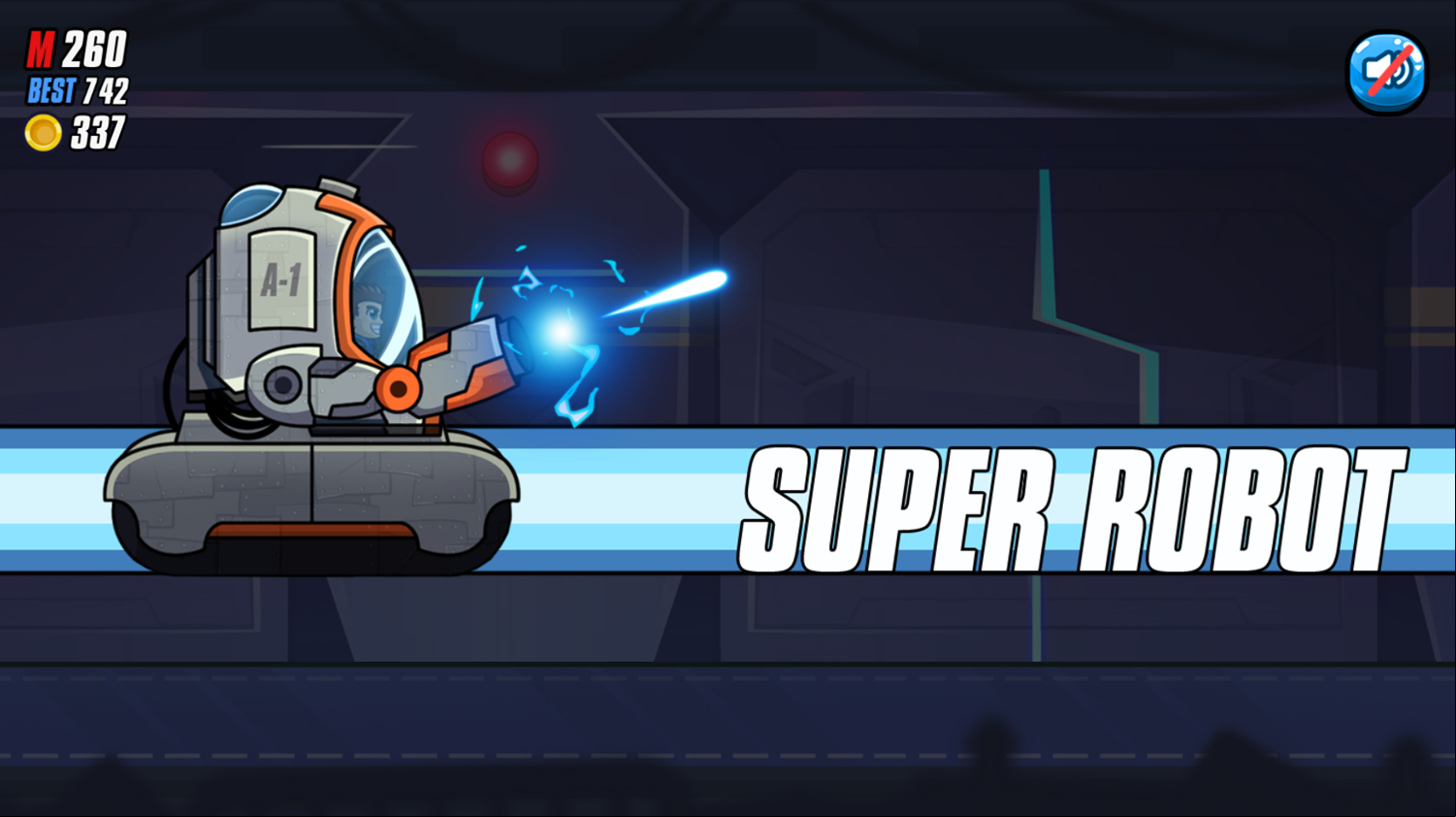 Jetpack Adventure Game Super Robot Play Screenshot.