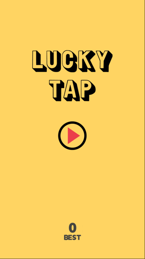 Lucky Tap Game Welcome Screen Screenshot.