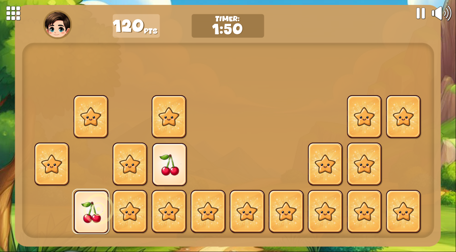 Memory Master Game Progress Screenshot.