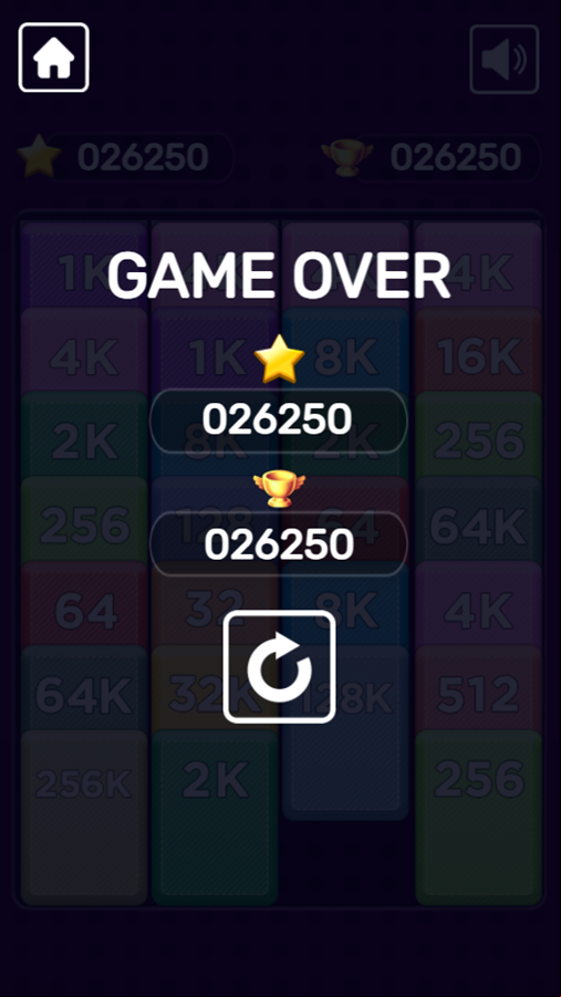 Merge Card Game New High Score Screenshot.