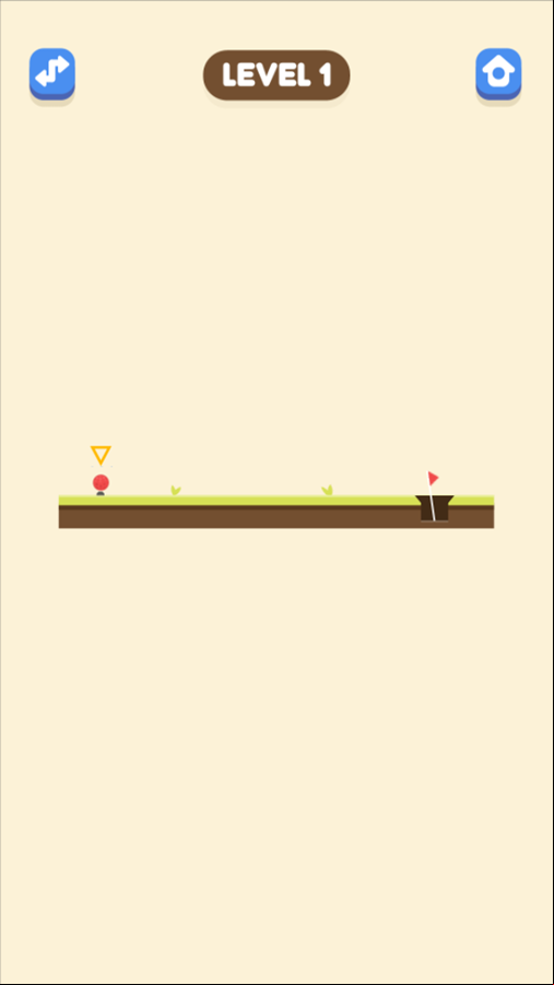 Micro Golf Ball Game Level Start Screenshot.