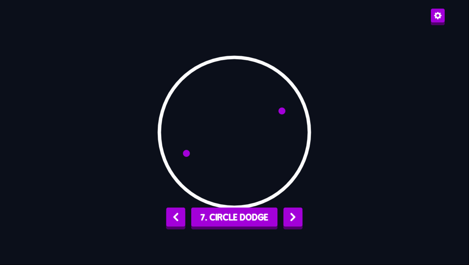 Mini Games Game 7 Circle Dodge Screenshot.