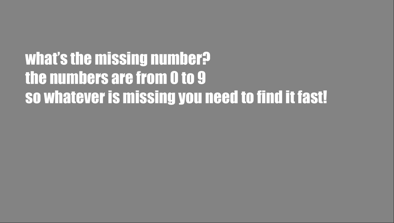 Missing Number Game How To Play Screenshot.
