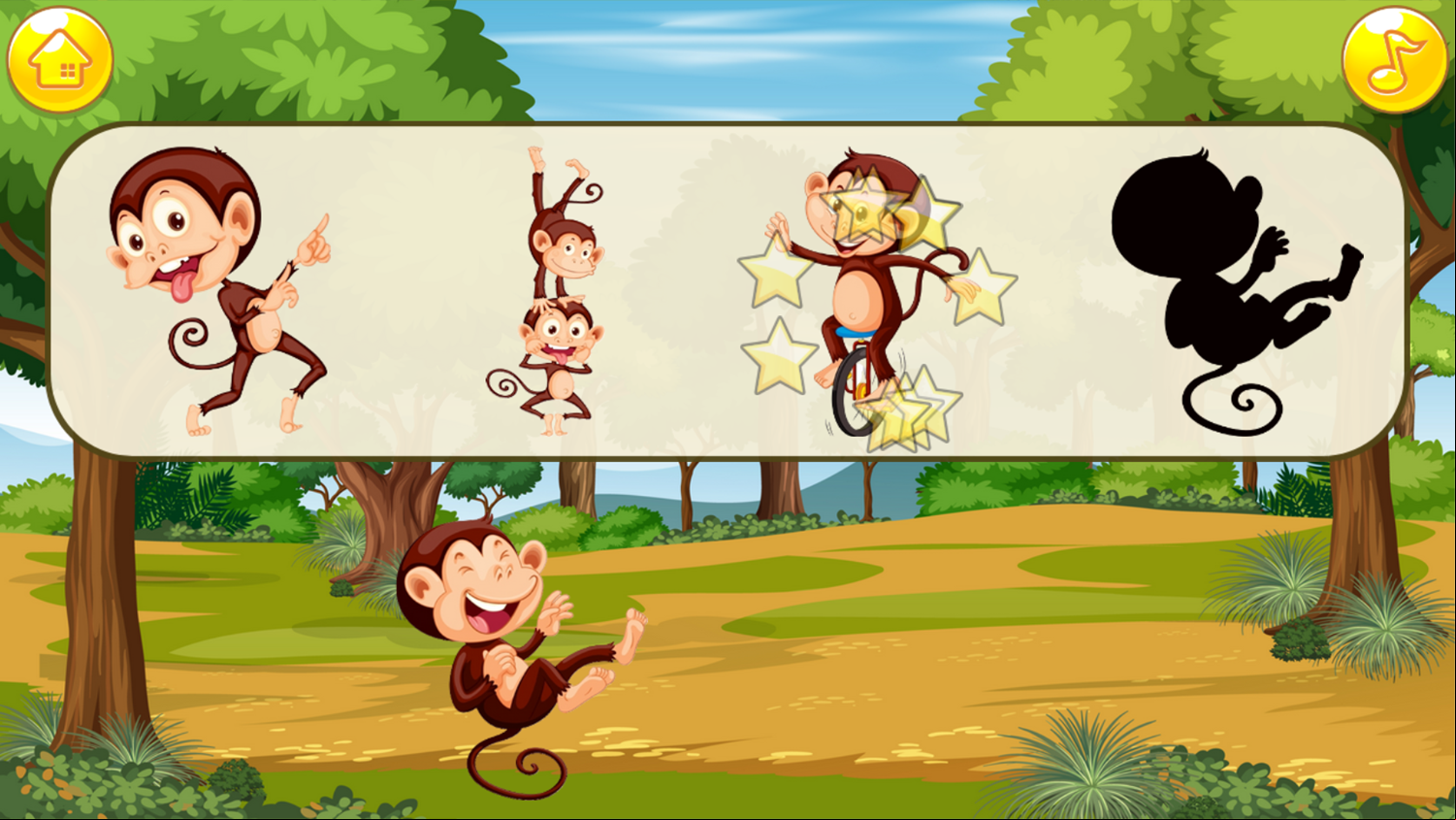 Monkey Shadows Game Level Play Screenshot.