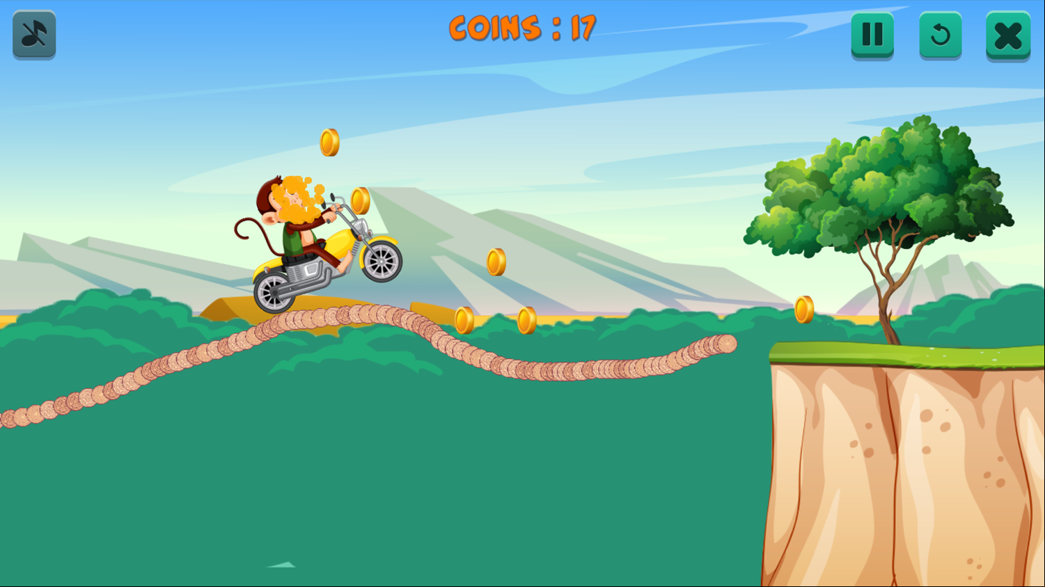 Monkey's Journey Game Play Screenshot.